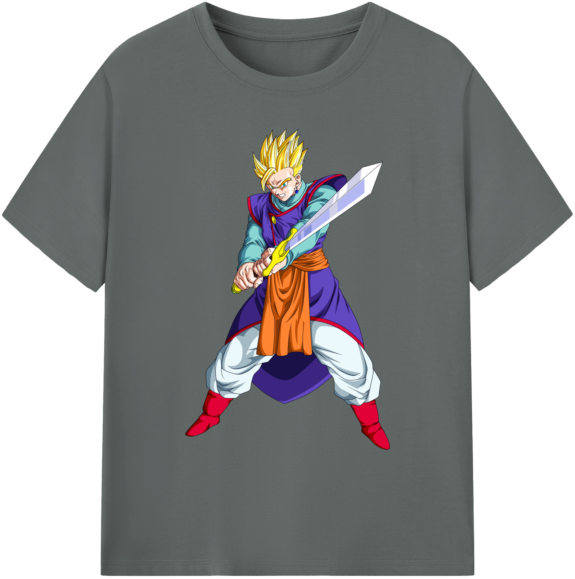（画像用） ドラゴンボール 孫 悟飯（そんごはん）DRAGON BALL Son Gohan 綿100％ メンズ半袖Tシャツ｜肌触りやわらか＆通気性